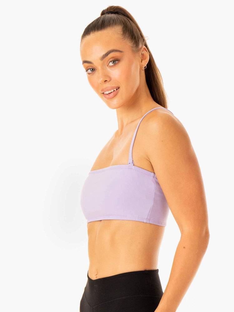 Women's Ryderwear Women Sports Bra Convertible Bandeau Sports Bra Lavender | NZ2339DN