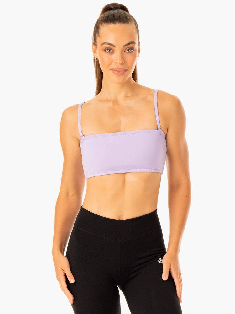 Women\'s Ryderwear Women Sports Bra Convertible Bandeau Sports Bra Lavender | NZ2339DN