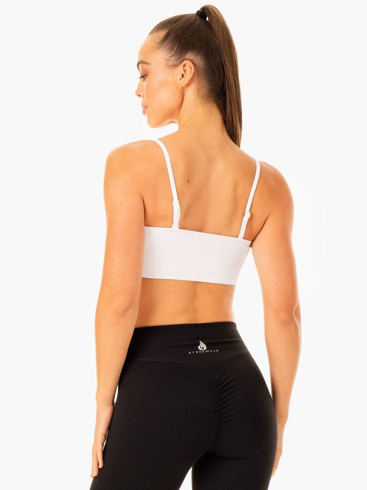 Women's Ryderwear Women Sports Bra Convertible Bandeau Sports Bra White | NZ2375EX