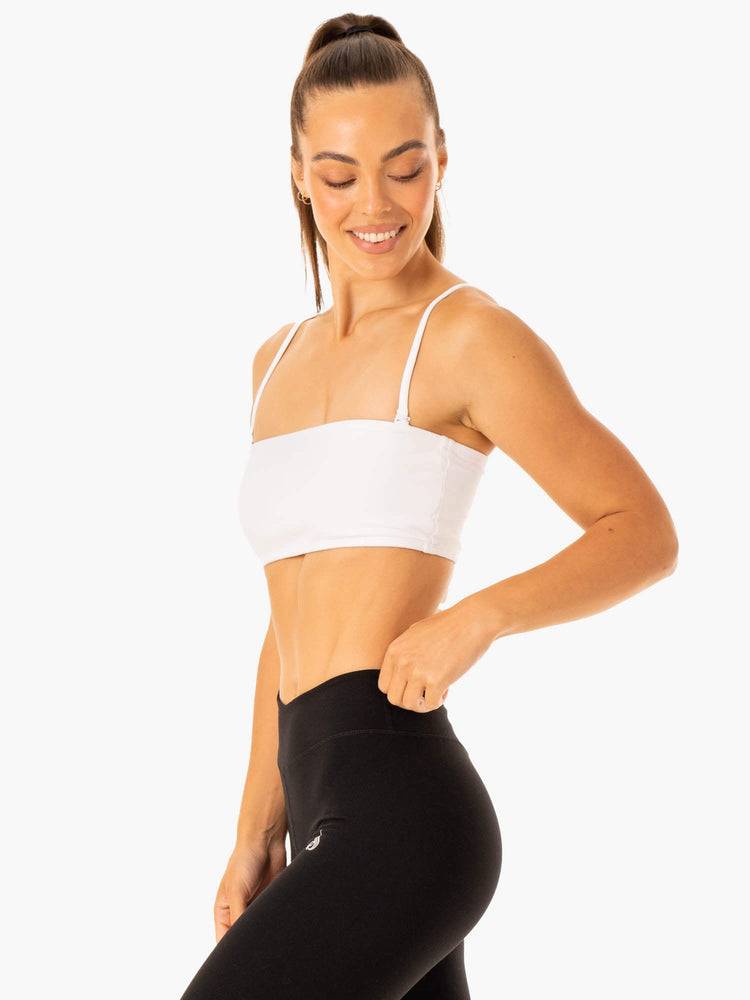 Women's Ryderwear Women Sports Bra Convertible Bandeau Sports Bra White | NZ2375EX