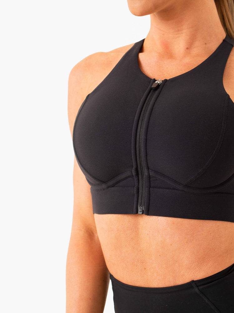 Women's Ryderwear Women Sports Bra Critical High Impact Sports Bra Black | NZ2274GL