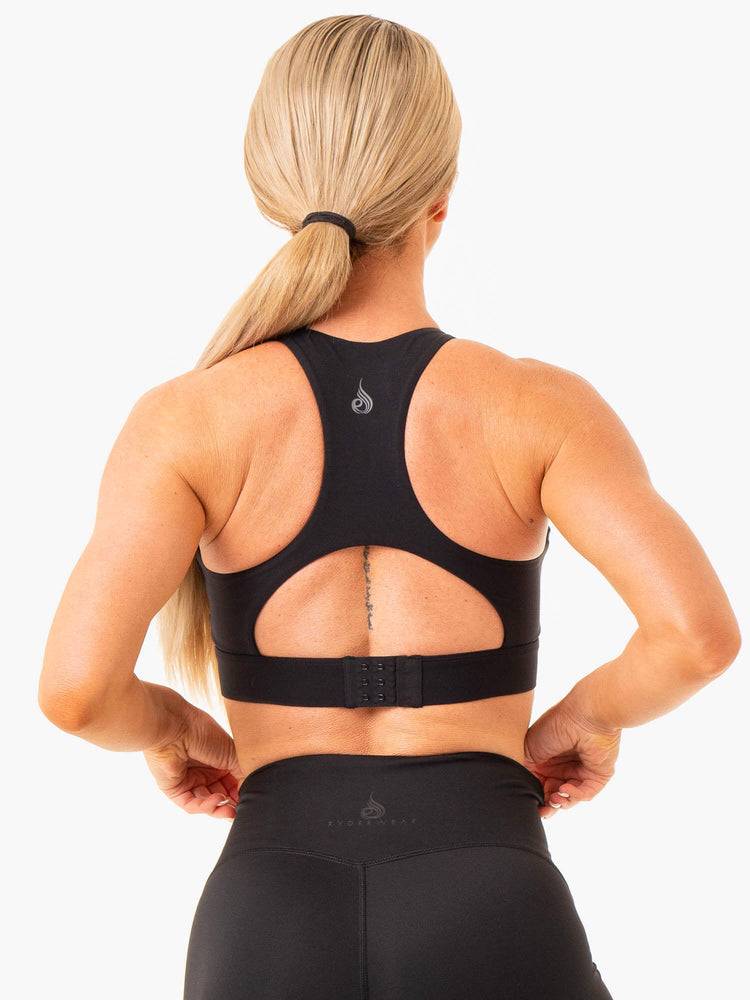 Women's Ryderwear Women Sports Bra Critical High Impact Sports Bra Black | NZ2274GL