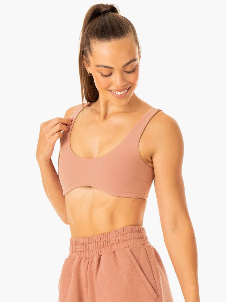 Women's Ryderwear Women Sports Bra Elevate Lounge Sports Bra Rosewood Pink | NZ2345UT