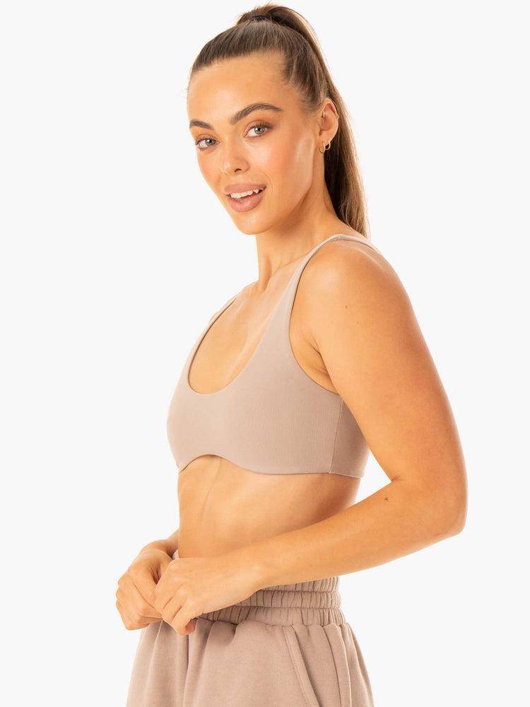 Women's Ryderwear Women Sports Bra Elevate Lounge Sports Bra Mushroom | NZ2403QZ