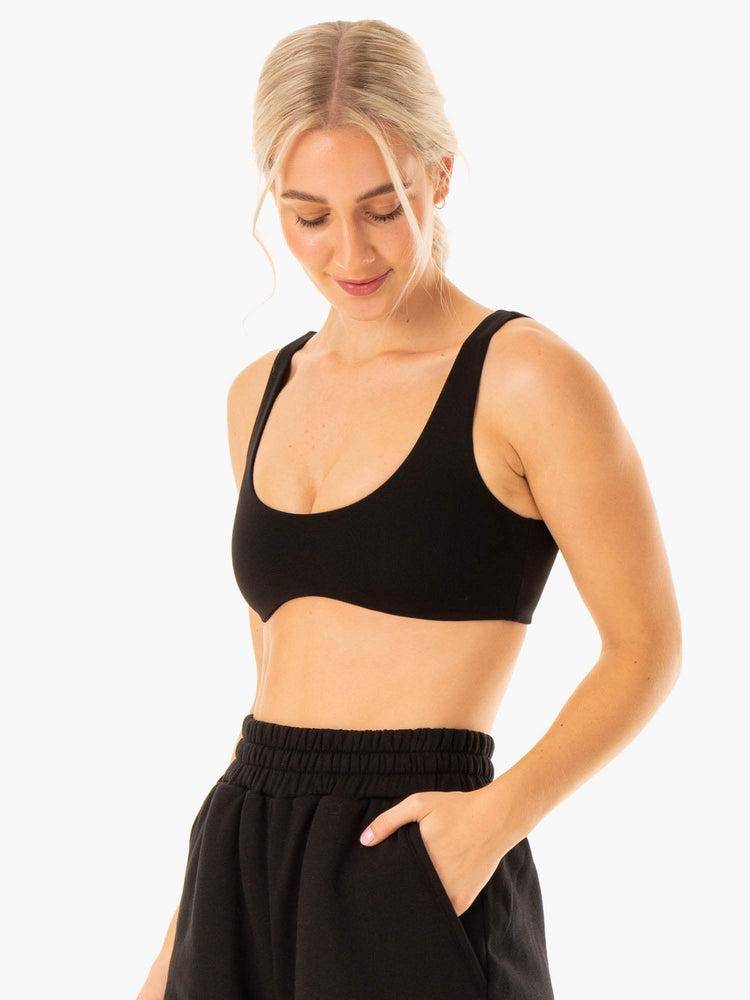 Women's Ryderwear Women Sports Bra Elevate Lounge Sports Bra Black | NZ2487XF