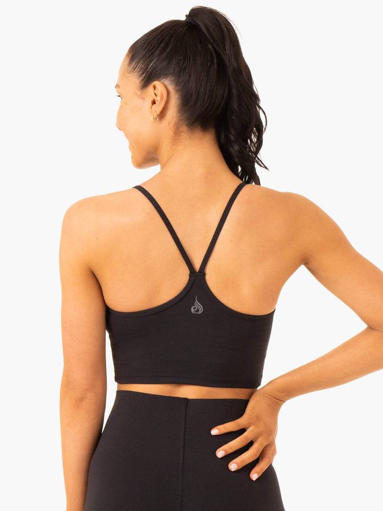 Women's Ryderwear Women Sports Bra Embody Compression Tank Sports Bra Black | NZ2244AP