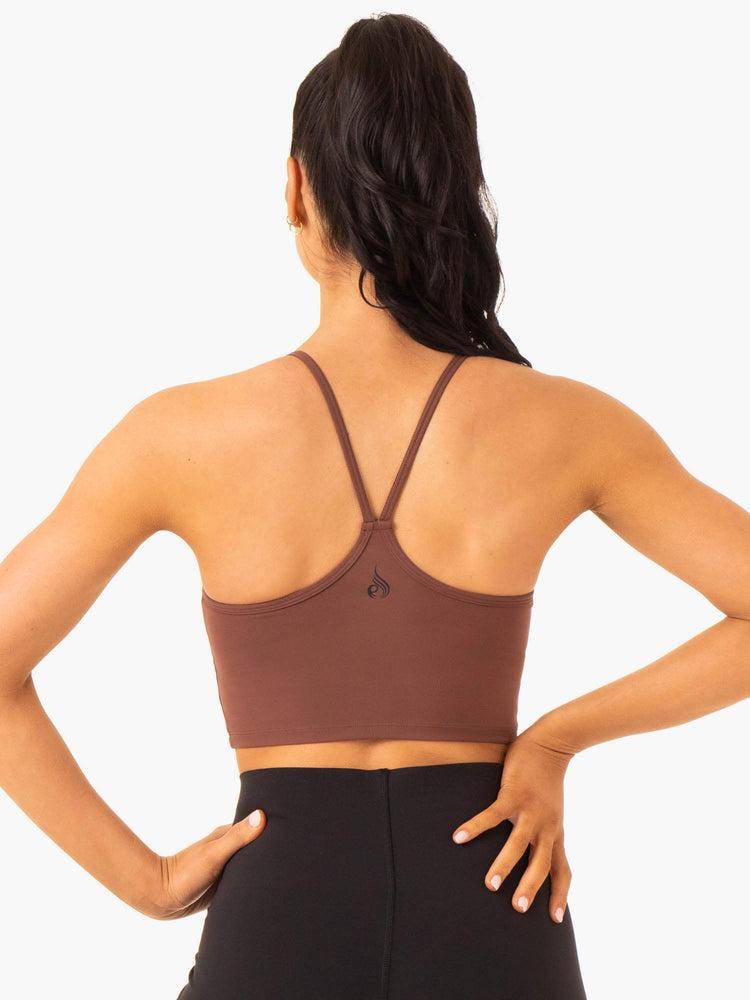 Women's Ryderwear Women Sports Bra Embody Compression Tank Sports Bra Chocolate | NZ2246DN