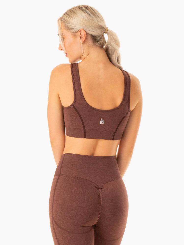 Women's Ryderwear Women Sports Bra Enhance Seamless Sports Bra Chocolate | NZ2408CE