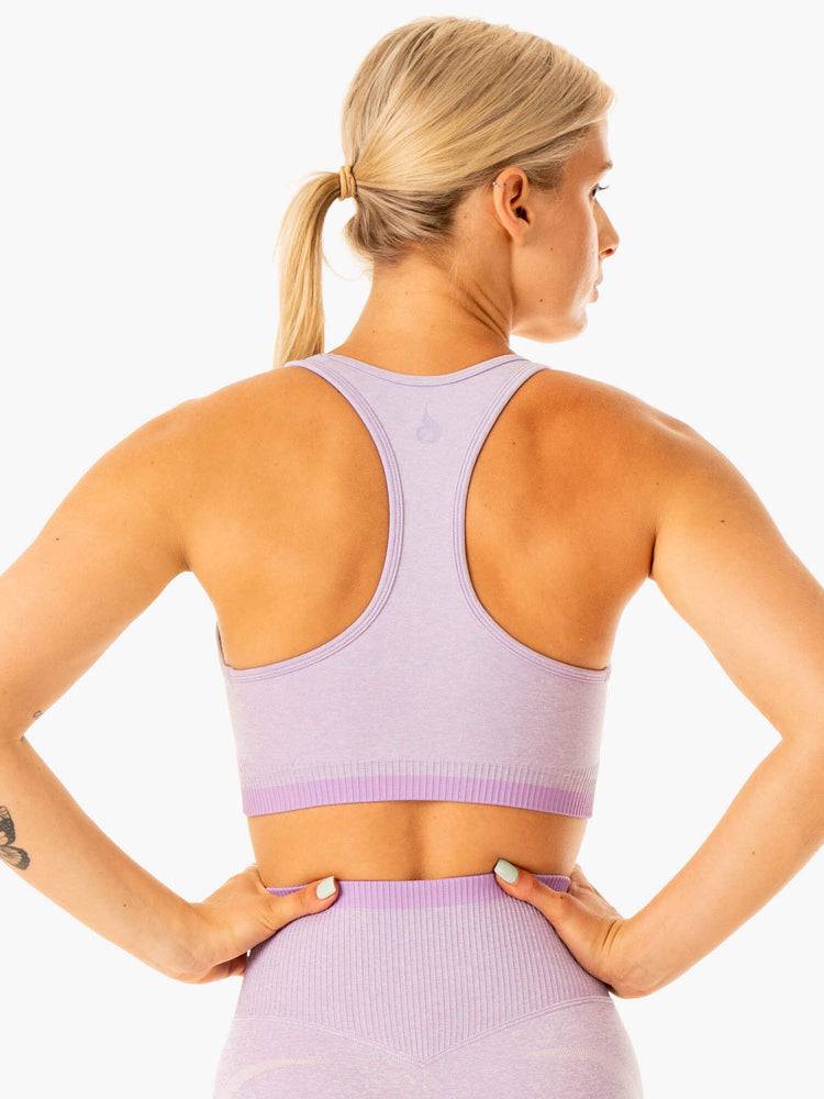 Women's Ryderwear Women Sports Bra Excel Seamless Sports Bra Lavender Marl | NZ2262EX