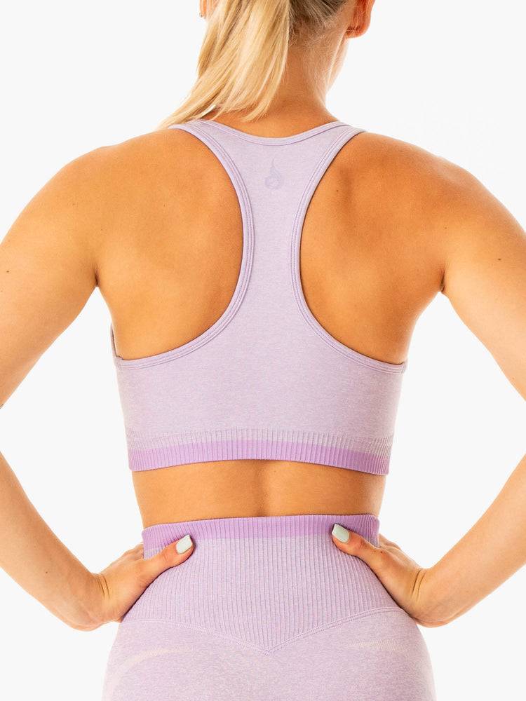 Women's Ryderwear Women Sports Bra Excel Seamless Sports Bra Lavender Marl | NZ2262EX