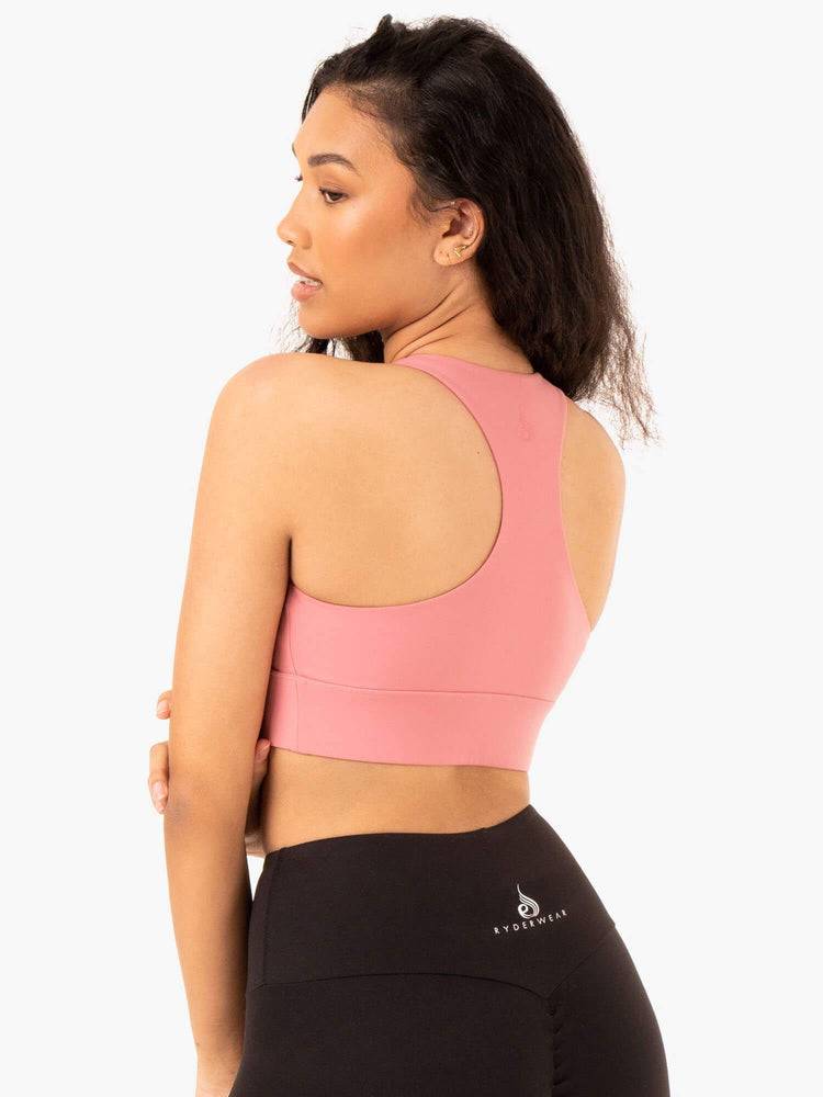 Women's Ryderwear Women Sports Bra Focus Contour Sports Bra Blush Pink | NZ2303KI