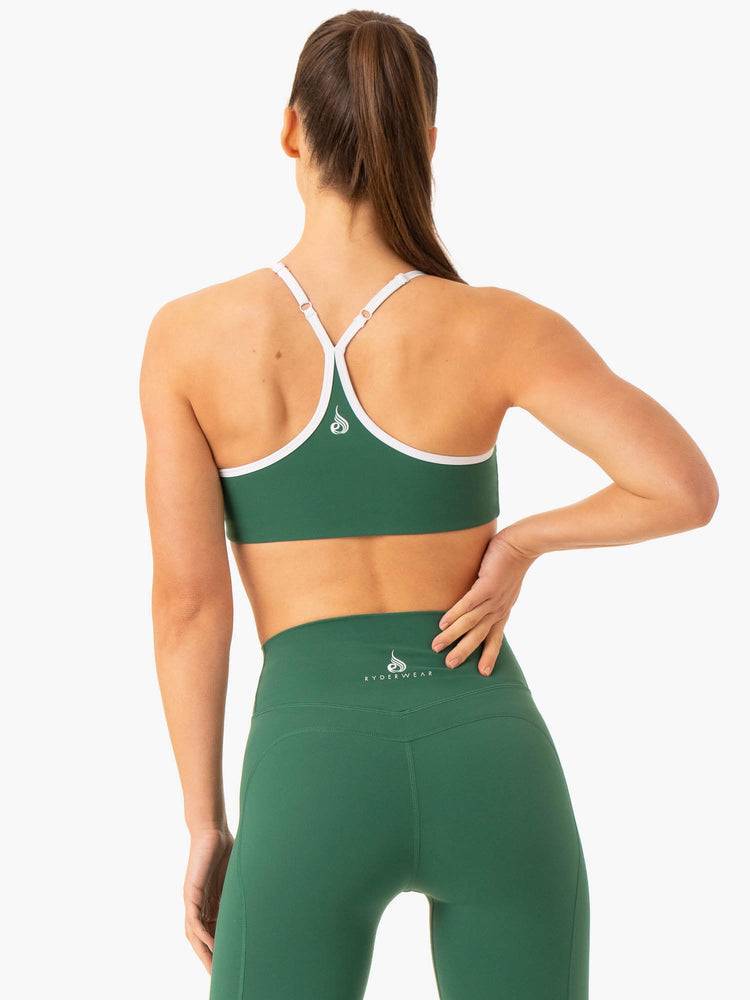 Women's Ryderwear Women Sports Bra Frequency Sports Bra Emerald | NZ2229CE