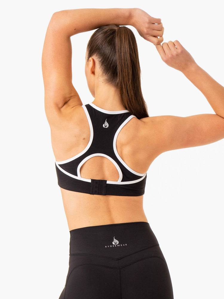 Women's Ryderwear Women Sports Bra Frequency High Impact Sports Bra Black | NZ2276JJ