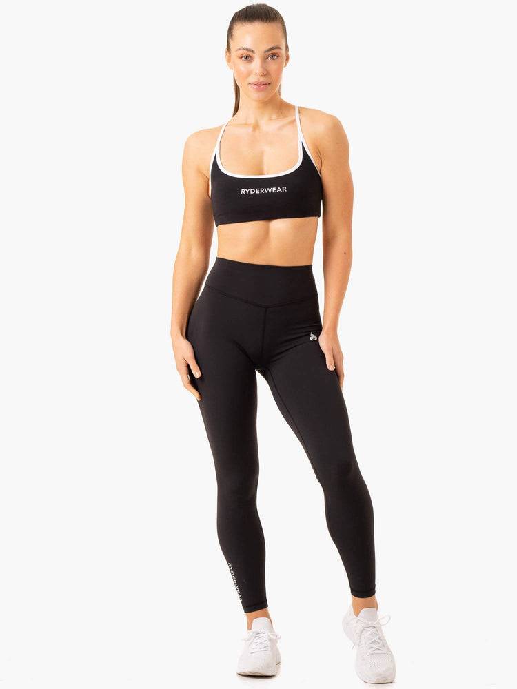 Women's Ryderwear Women Sports Bra Frequency Sports Bra Black | NZ2315AP