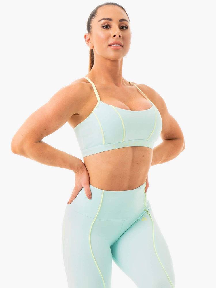 Women's Ryderwear Women Sports Bra Glow Sports Bra Aquamint | NZ2379NB