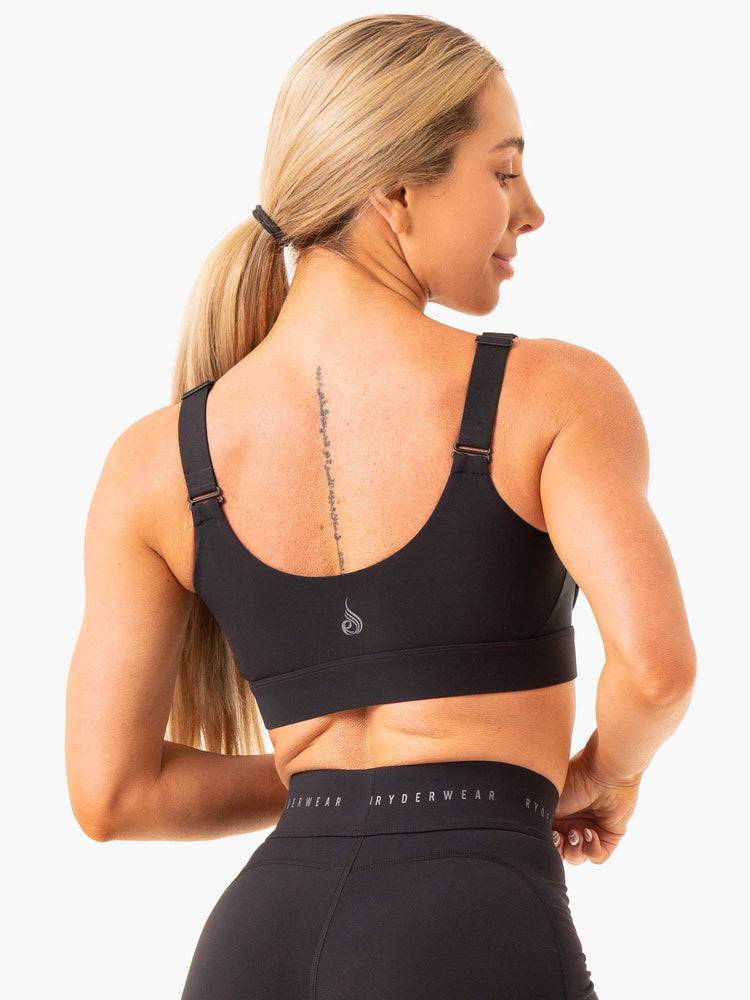 Women's Ryderwear Women Sports Bra Heighten High Impact Sports Bra Black | NZ2310NB