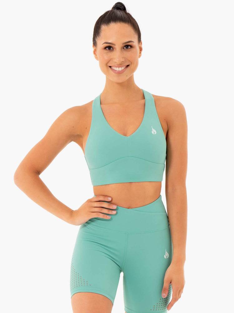 Women\'s Ryderwear Women Sports Bra Impact Sports Bra Turquoise | NZ2376WY