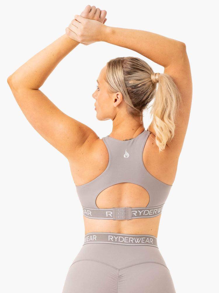 Women's Ryderwear Women Sports Bra Level Up High Impact Sports Bra Steel Grey | NZ2271SO