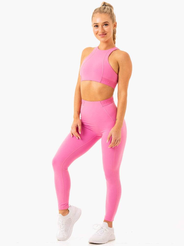 Women's Ryderwear Women Sports Bra Level Up High Impact Sports Bra Pink | NZ2279ZG