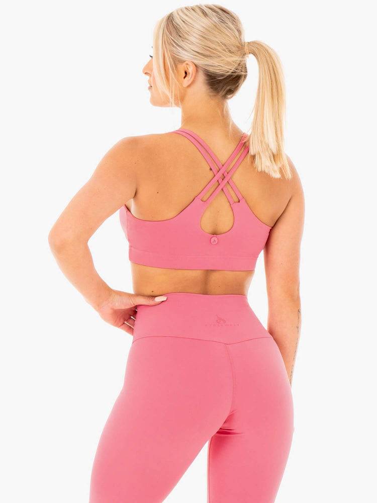 Women's Ryderwear Women Sports Bra Motion Sports Bra Pink Lemonade | NZ2429QZ