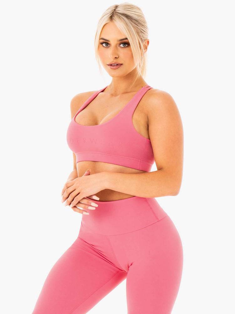 Women's Ryderwear Women Sports Bra Motion Sports Bra Pink Lemonade | NZ2429QZ