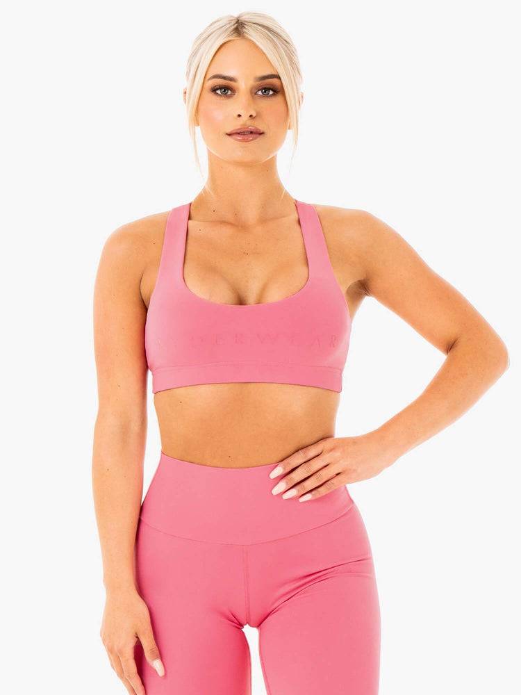 Women's Ryderwear Women Sports Bra Motion Sports Bra Pink Lemonade | NZ2429QZ