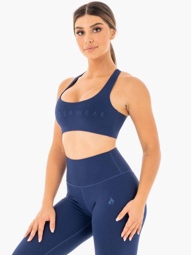 Women's Ryderwear Women Sports Bra Motion Sports Bra Navy | NZ2467GL