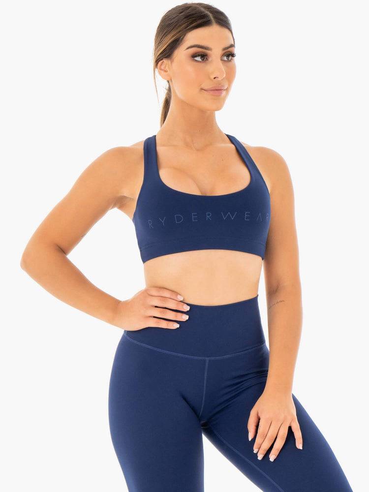 Women's Ryderwear Women Sports Bra Motion Sports Bra Navy | NZ2467GL