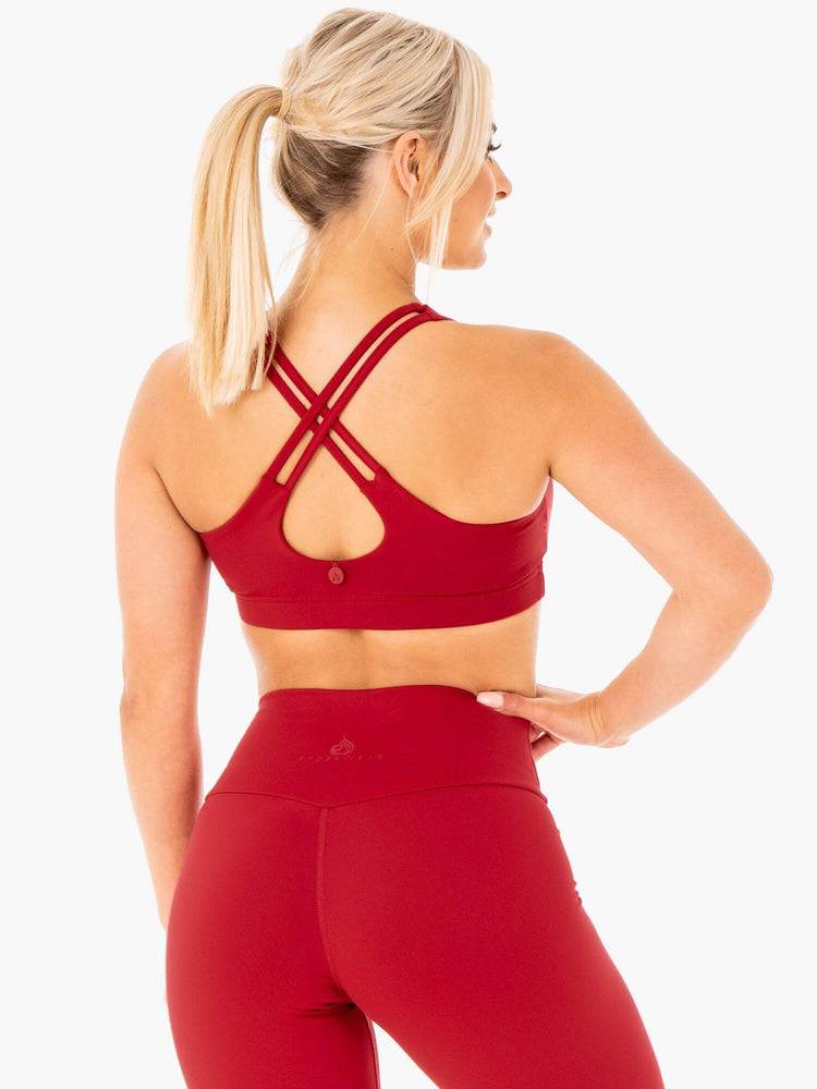 Women's Ryderwear Women Sports Bra Motion Sports Bra Red | NZ2468FM