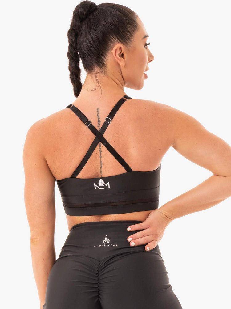 Women's Ryderwear Women Sports Bra NEM X RW Sports Bra Black | NZ2474IS