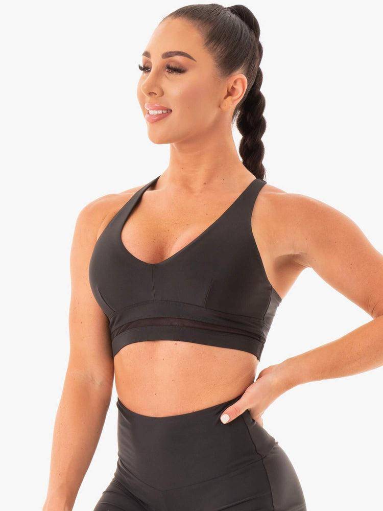 Women's Ryderwear Women Sports Bra NEM X RW Sports Bra Black | NZ2474IS