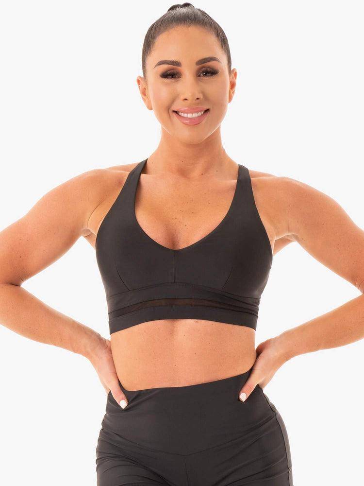 Women's Ryderwear Women Sports Bra NEM X RW Sports Bra Black | NZ2474IS