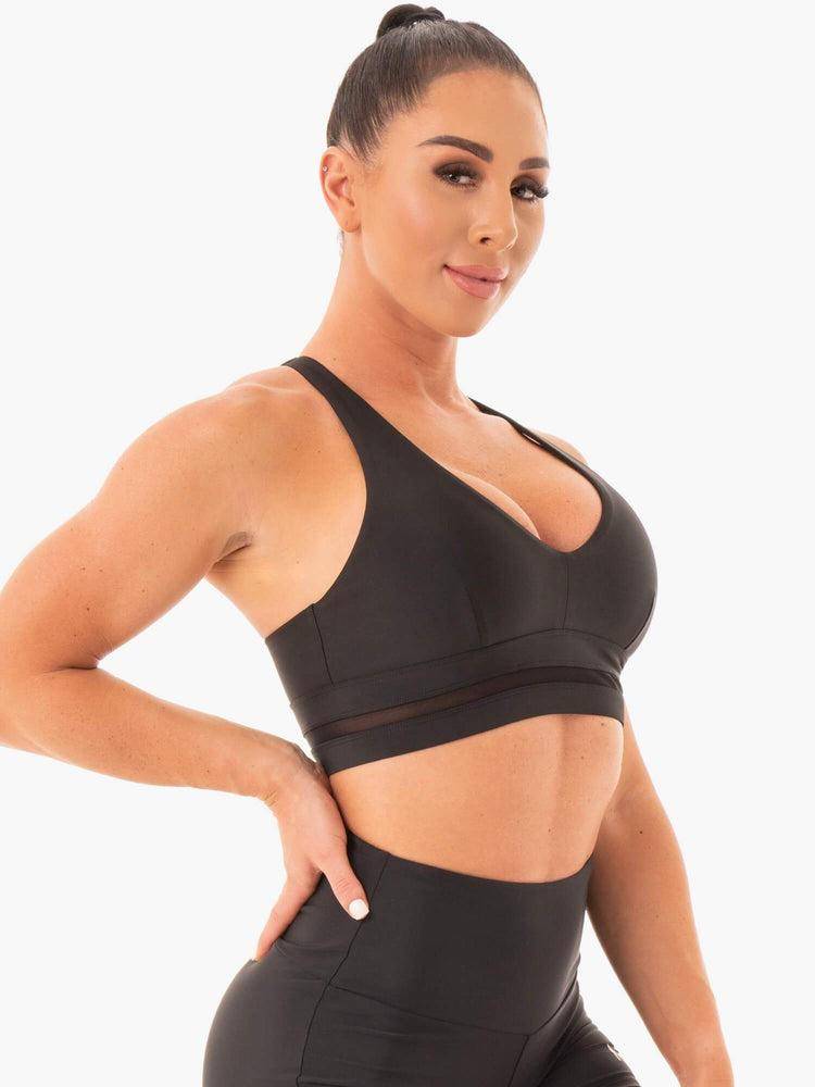 Women's Ryderwear Women Sports Bra NEM X RW Sports Bra Black | NZ2474IS