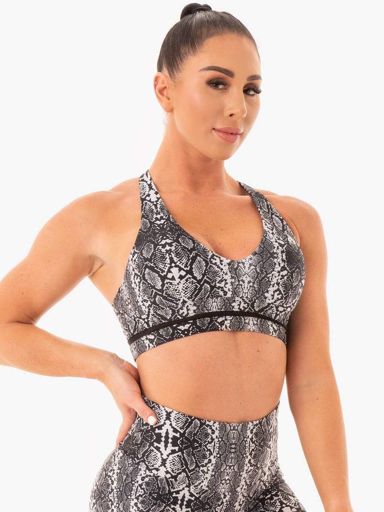 Women's Ryderwear Women Sports Bra NEM X RW Sports Bra White Snake | NZ2500IS