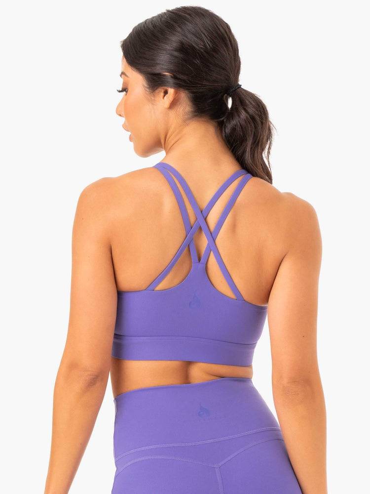 Women's Ryderwear Women Sports Bra NKD Align Sports Bra Purple | NZ2422IS