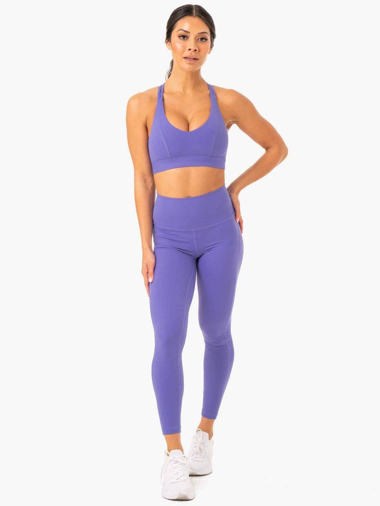 Women's Ryderwear Women Sports Bra NKD Align Sports Bra Purple | NZ2422IS