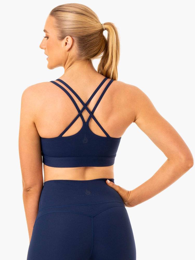 Women's Ryderwear Women Sports Bra NKD Align Sports Bra Navy | NZ2486CE