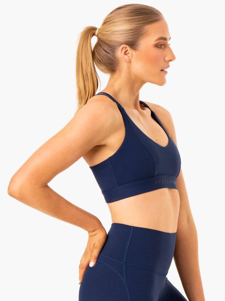 Women's Ryderwear Women Sports Bra NKD Align Sports Bra Navy | NZ2486CE