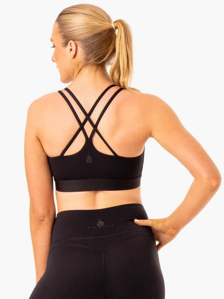 Women's Ryderwear Women Sports Bra NKD Align Sports Bra Black | NZ2506WY