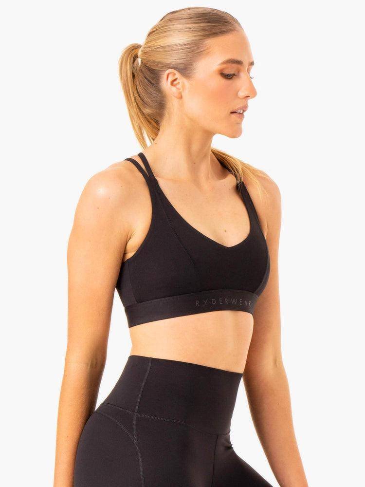 Women's Ryderwear Women Sports Bra NKD Align Sports Bra Black | NZ2506WY