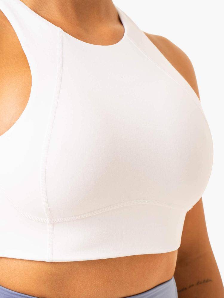 Women's Ryderwear Women Sports Bra NKD Frame Long Line Sports Bra White | NZ2234QZ