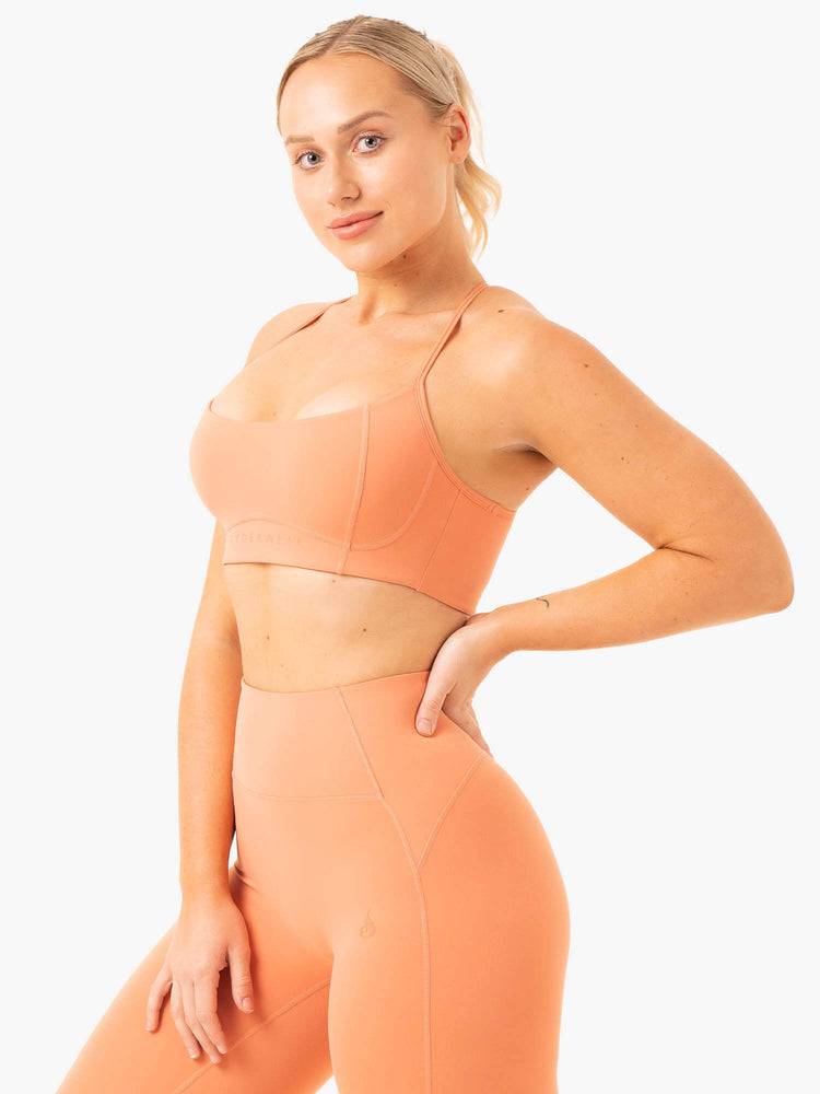 Women's Ryderwear Women Sports Bra NKD Frame Sports Bra Terracotta | NZ2236EX