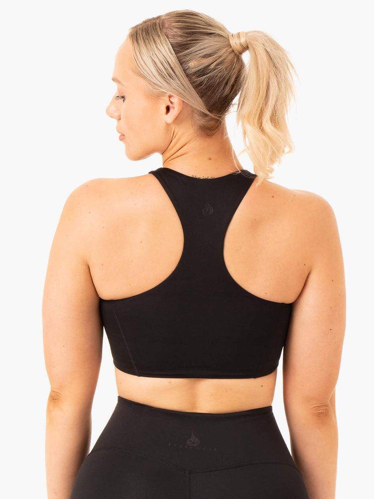 Women's Ryderwear Women Sports Bra NKD Frame Long Line Sports Bra Black | NZ2250JJ