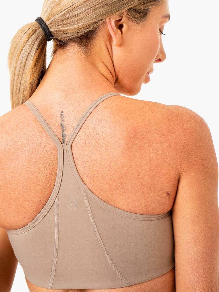 Women's Ryderwear Women Sports Bra NKD Frame Sports Bra Latte | NZ2302JJ