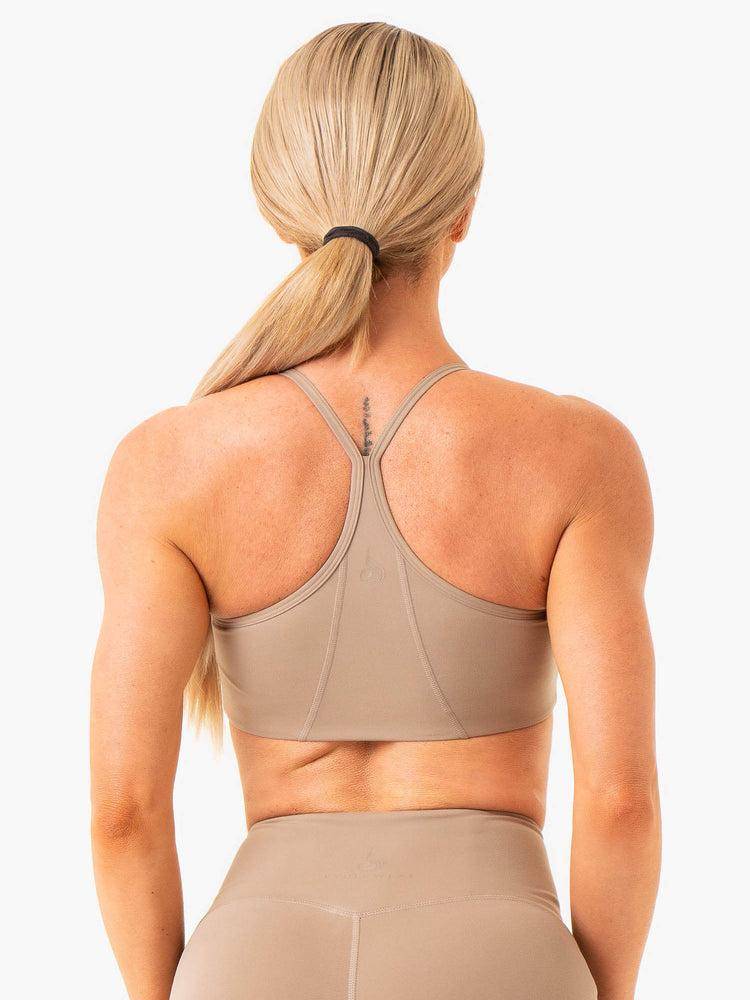 Women's Ryderwear Women Sports Bra NKD Frame Sports Bra Latte | NZ2302JJ