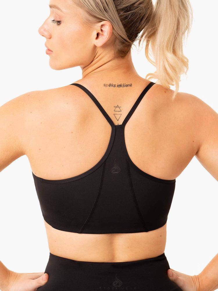 Women's Ryderwear Women Sports Bra NKD Frame Sports Bra Black | NZ2356CE