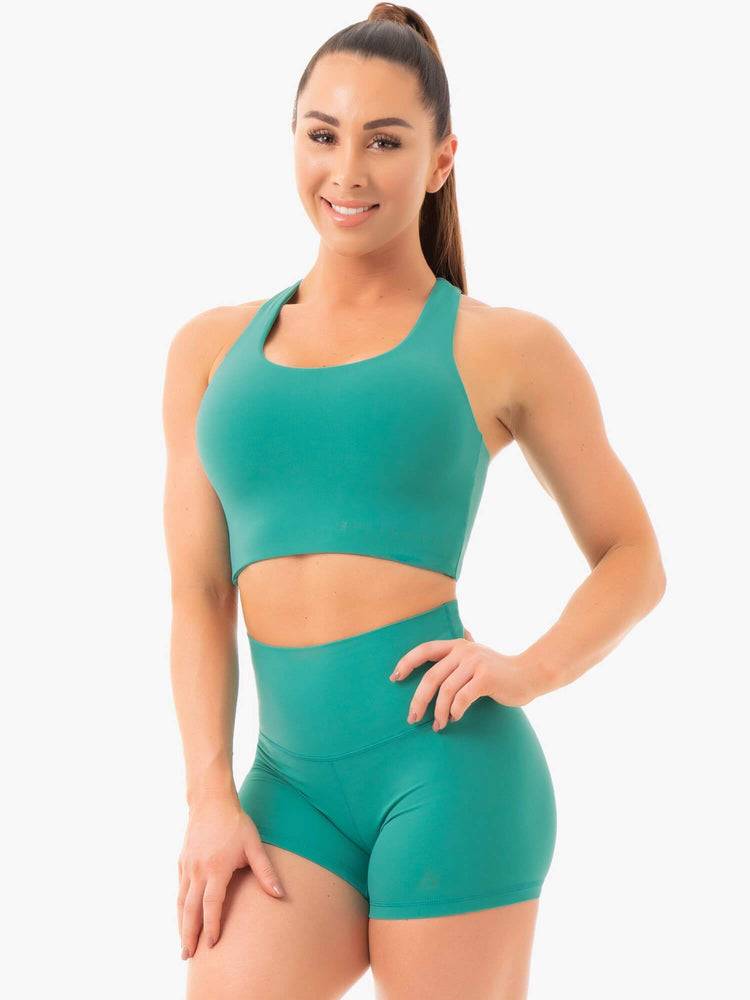 Women's Ryderwear Women Sports Bra NKD Sports Bra Turquoise | NZ2505EX