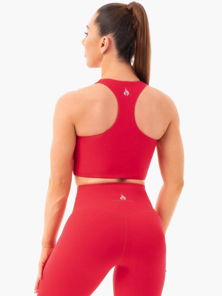 Women's Ryderwear Women Sports Bra NKD Sports Bra Red | NZ2518HK