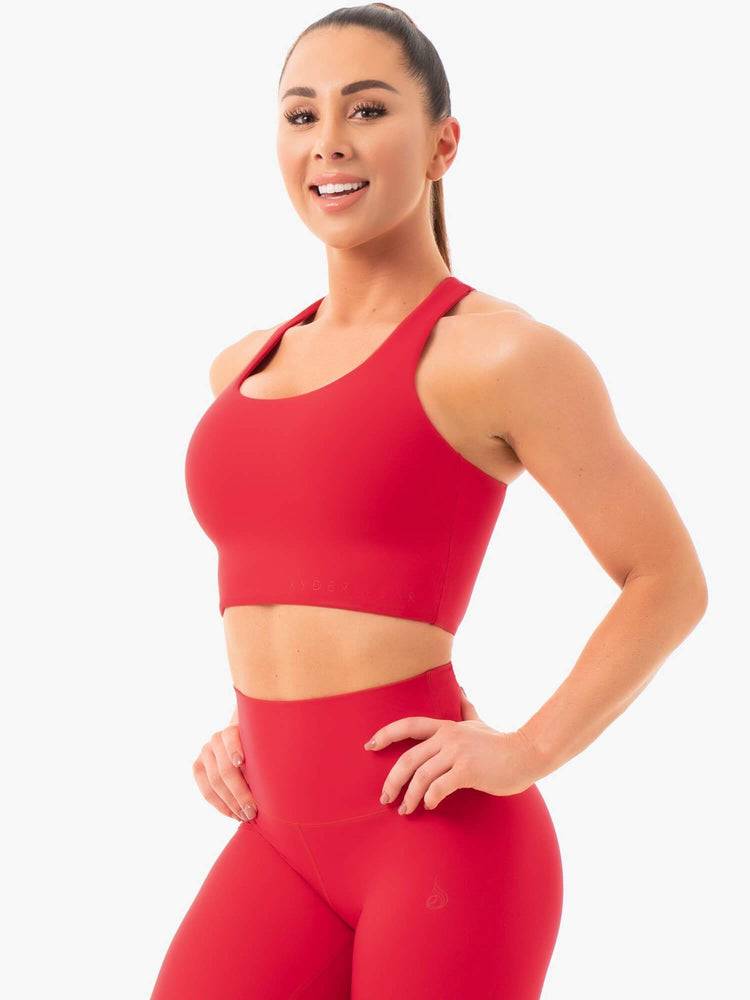 Women's Ryderwear Women Sports Bra NKD Sports Bra Red | NZ2518HK