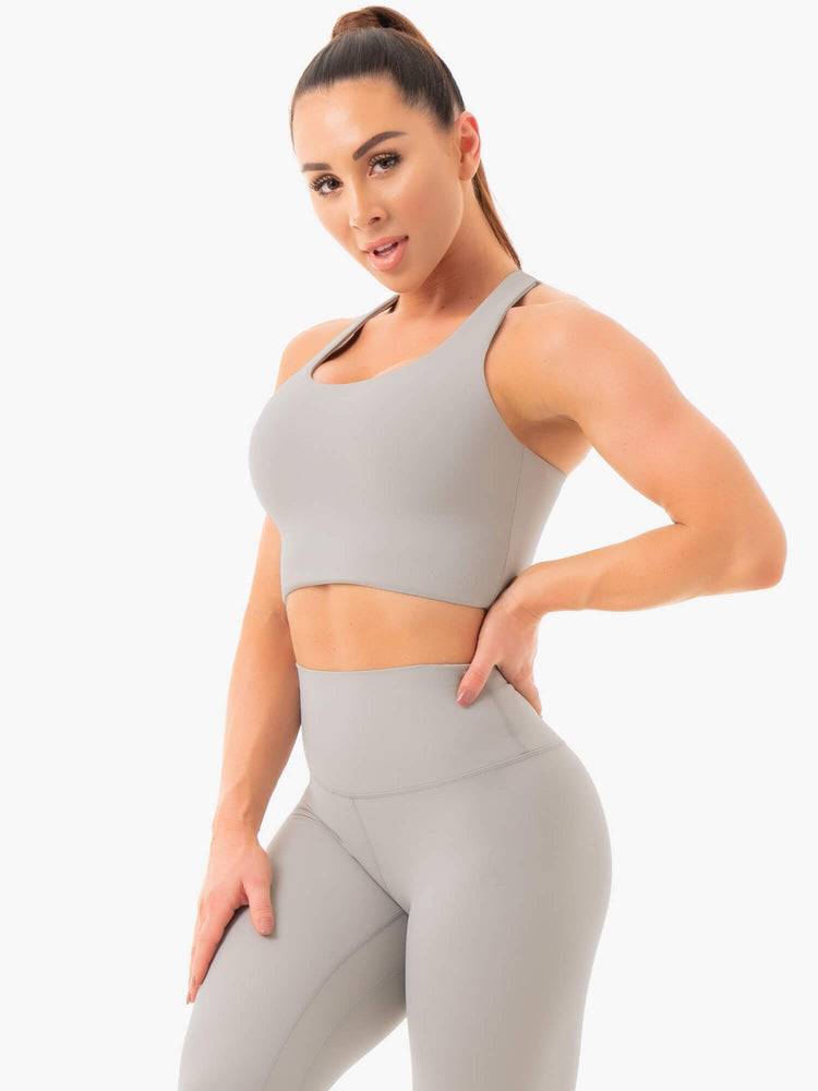 Women's Ryderwear Women Sports Bra NKD Sports Bra Grey | NZ2521DN